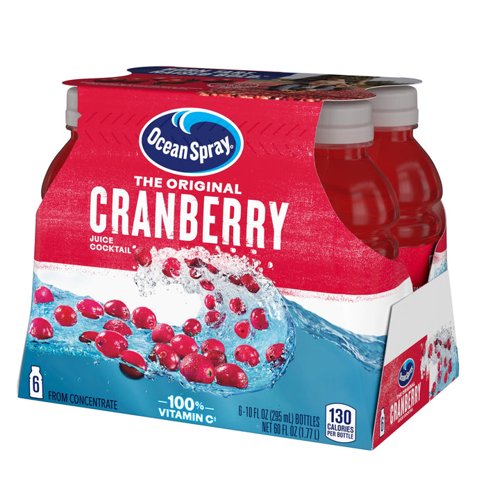 Ocean Spray Juice Cocktail, Cranberry, 10 Fl Oz, 6 Ct