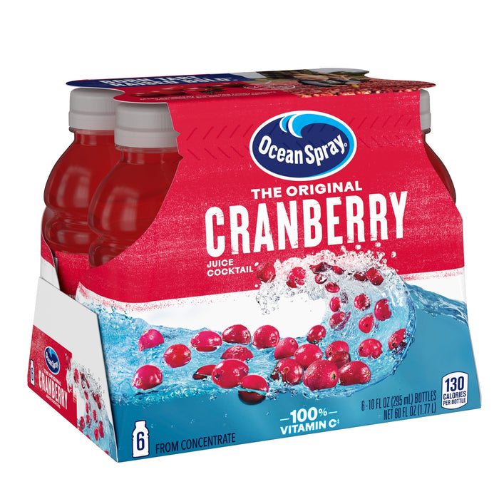 Ocean Spray Juice Cocktail, Cranberry, 10 Fl Oz, 6 Ct