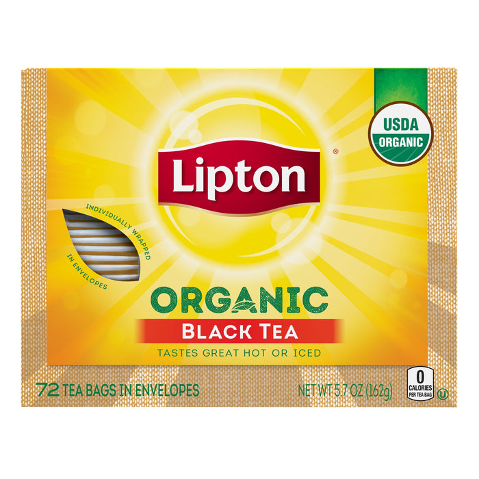 Lipton Black Organic Tea Bags - 72ct