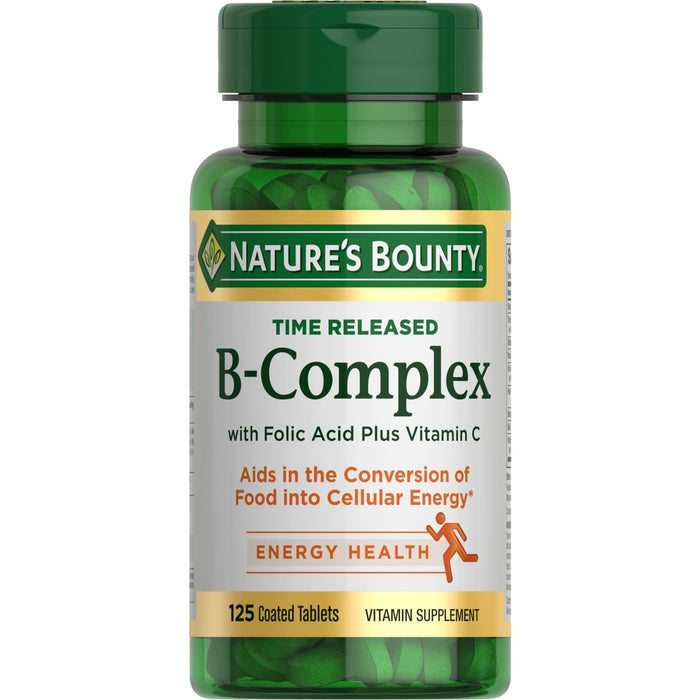 Nature's Bounty B-Complex with Vitamin C Time Released Coated Tablets, 125 Ct