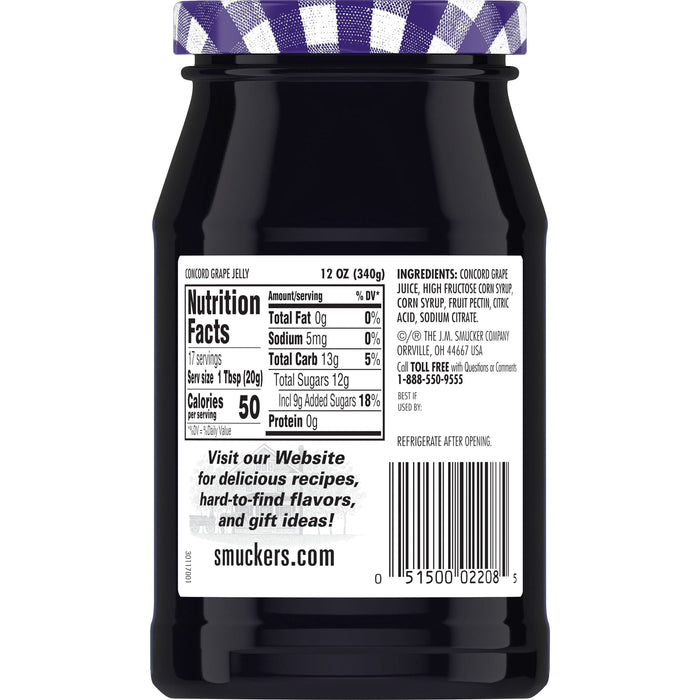 Smucker's Concord Grape Jelly, 12 Oz