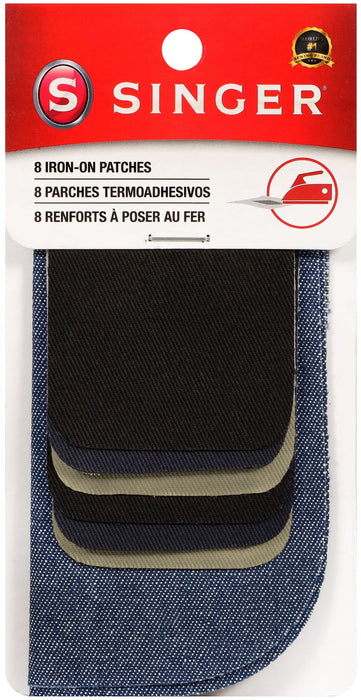 Singer Iron-On Patches Combo, 8-Pack