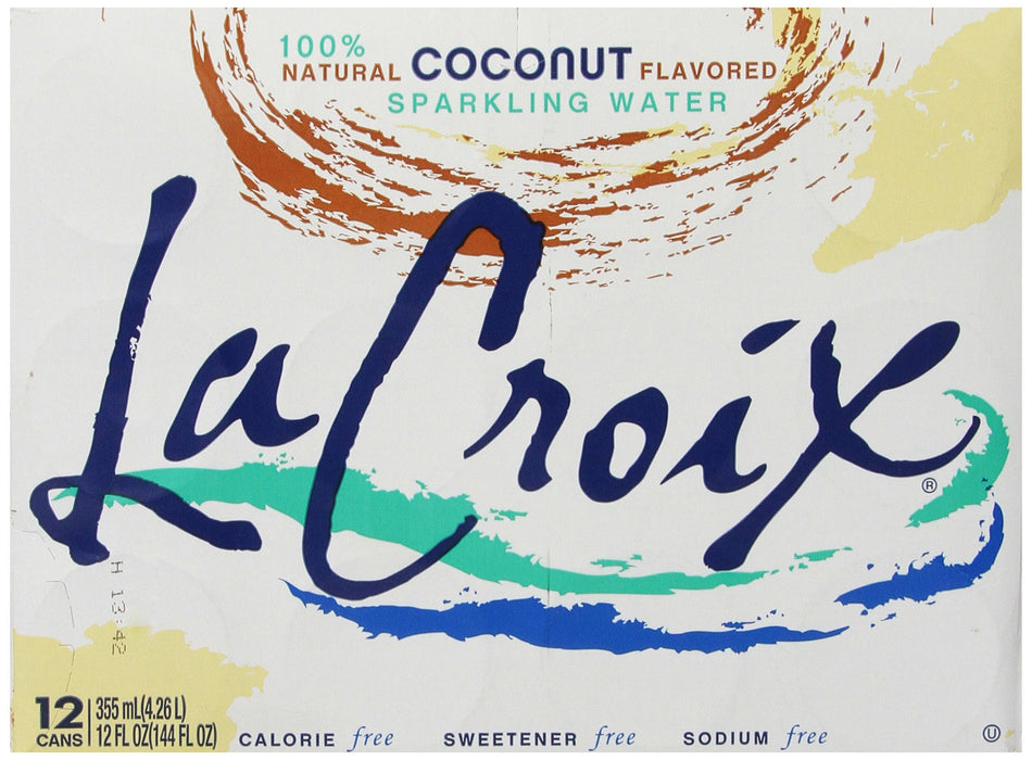 Lacroix Sparkling Water, Coconut, 12 Count