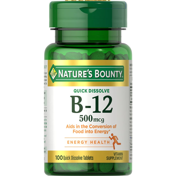 Nature's Bounty B-12 Microlozenge 500 Mcg, 100 MicoLozenges