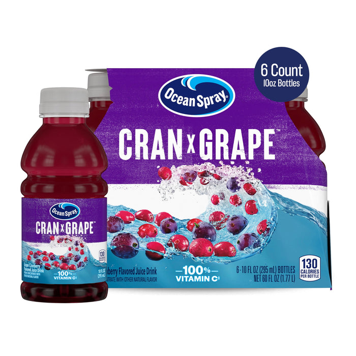 Ocean Spray Juice, Cran-Grape, 10 Fl Oz, 6 Ct