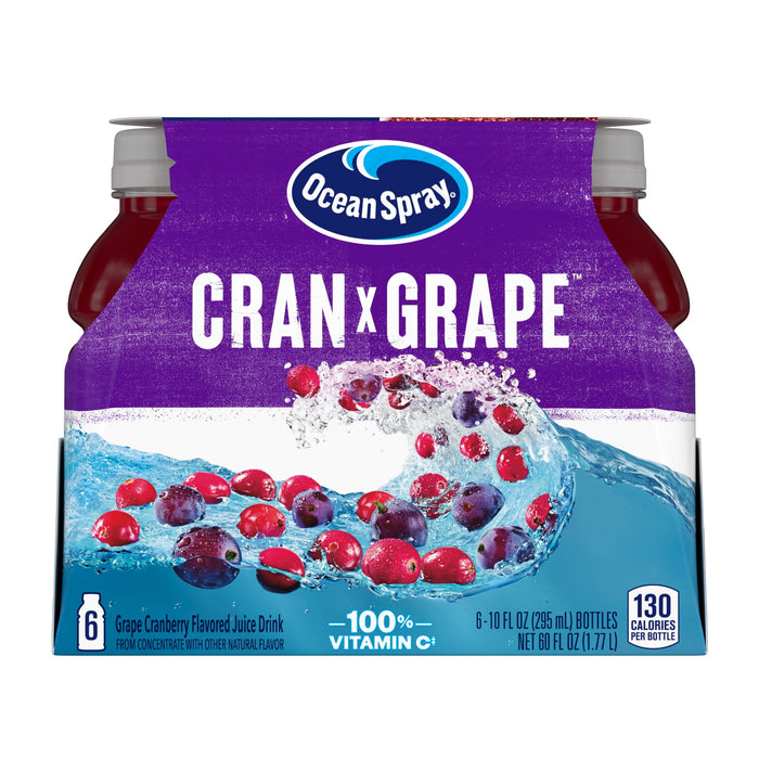 Ocean Spray Juice, Cran-Grape, 10 Fl Oz, 6 Ct