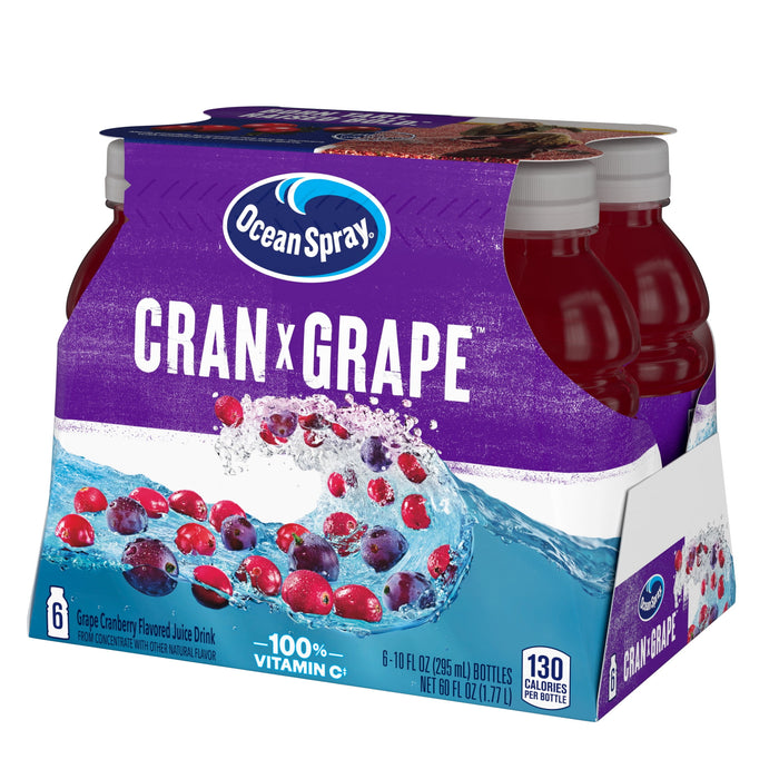 Ocean Spray Juice, Cran-Grape, 10 Fl Oz, 6 Ct