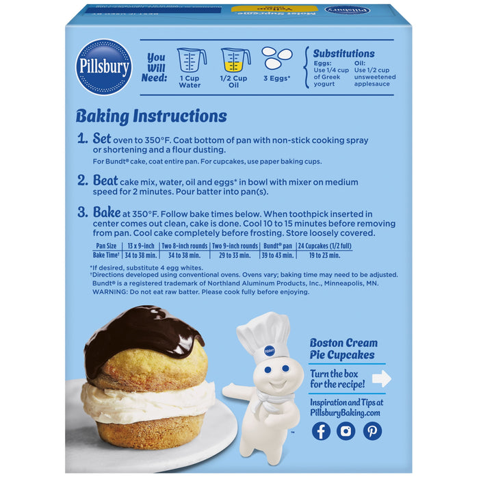 Pillsbury Moist Supreme Yellow Cake Mix - 15.25oz