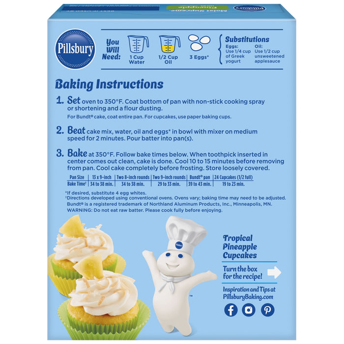 Pillsbury Moist Supreme Pineapple Cake Mix 15.25oz