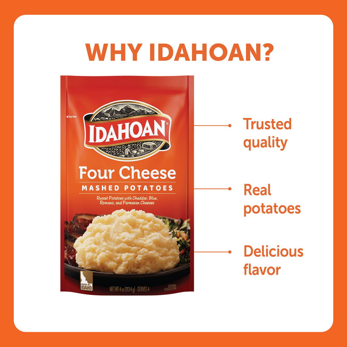 Idahoan Four Cheese Mashed Potatoes 4 oz Pouch