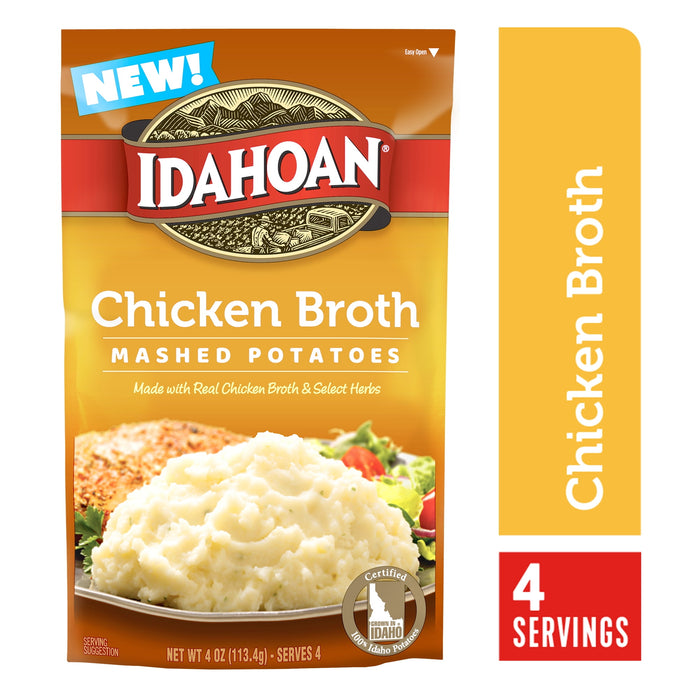 Idahoan Chicken Broth Mashed Potatoes 4 oz Pouch