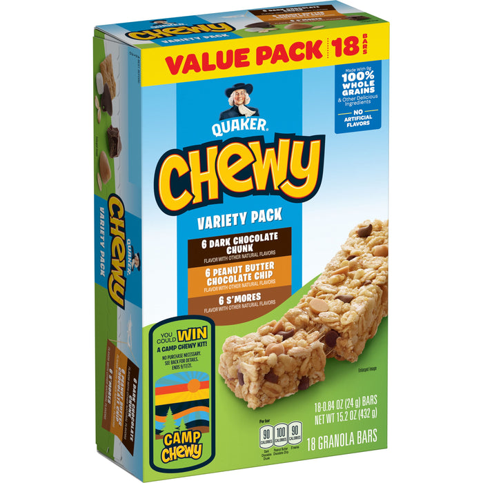 Quaker Chewy Variety Pack Granola Bars, 18 ct