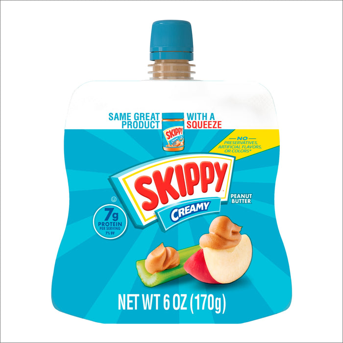 SKIPPY Creamy Peanut Butter 6 oz Squeeze Pack