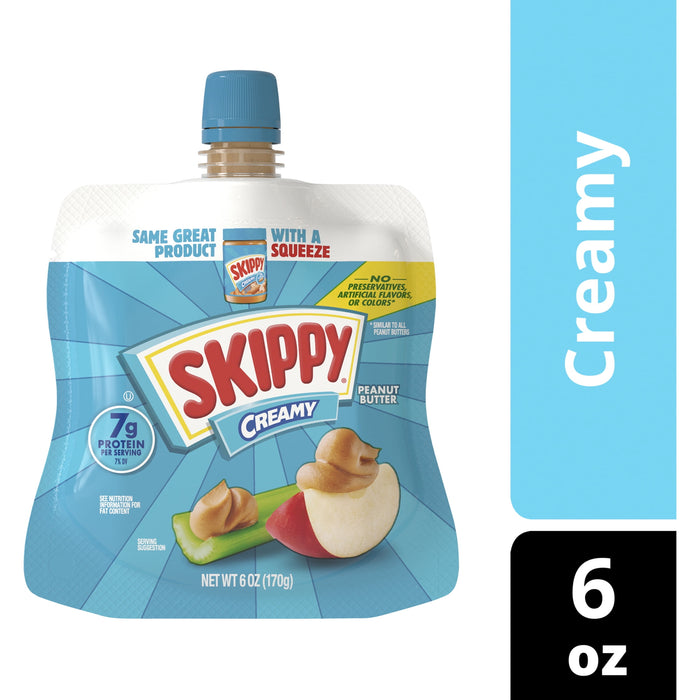 SKIPPY Creamy Peanut Butter 6 oz Squeeze Pack