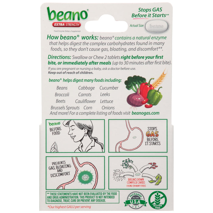 Beano Enzyme Tablets, 100 Ct