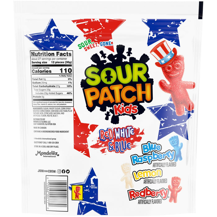 Sour Patch Kids, Red, White and Blue Bag, 1.8 oz