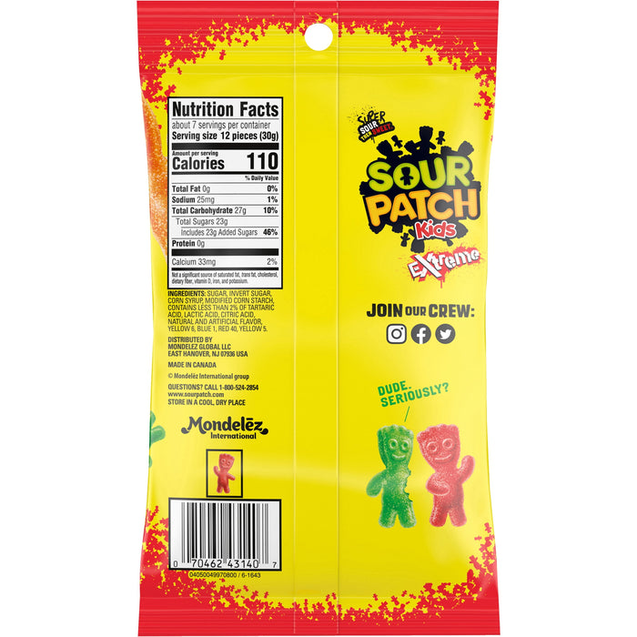 Sour Patch - Extreme Soft & Chewy Candy 7.20 oz