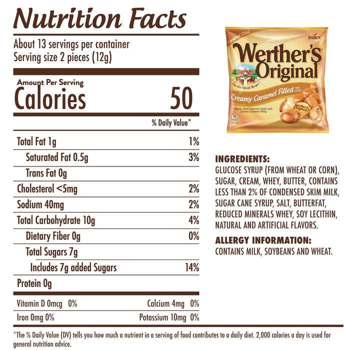 Werther's Original Creamy Caramel Filled Hard Candies, 5.5-Ounce