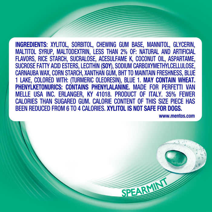 Mentos Spearmint Gum - 120ct