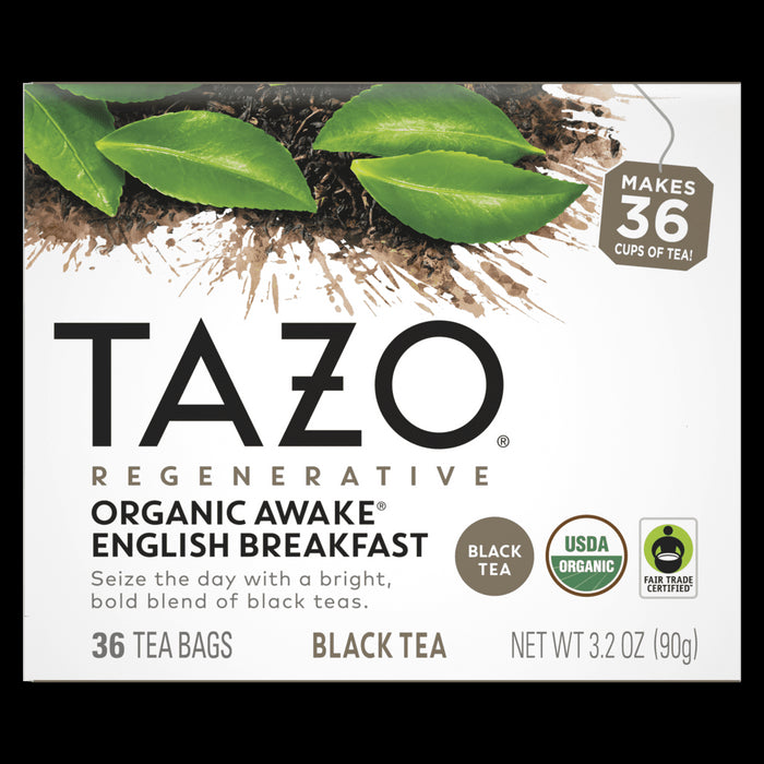 TAZO Tea Bag Regenerative Organic Awake 36 Count Box