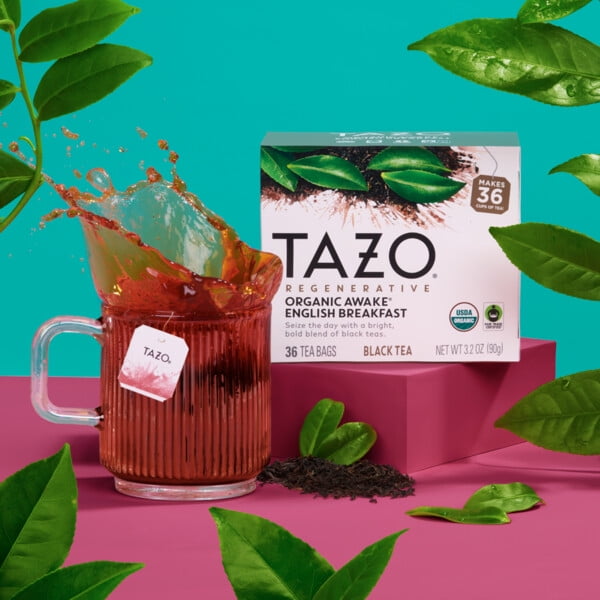 TAZO Tea Bag Regenerative Organic Awake 36 Count Box