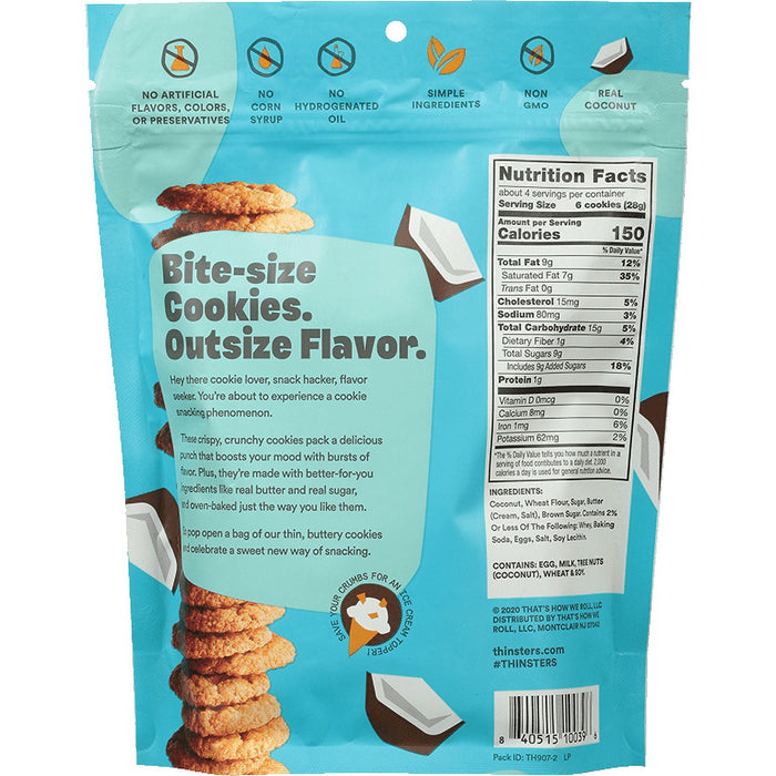 Thinsters Toasted Coconut Crunchy Cookie Thins 4 oz.