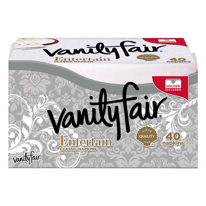 Vanity Fair Entertain 3-Ply Napkins- 40ct
