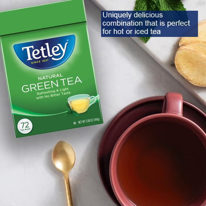 TETLEY Natural Decaf Green Tea, Original Tea, 72 Tea Bags
