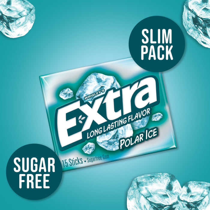 Extra Polar Ice Sugar Free Gum, 15 Stick Single Pack