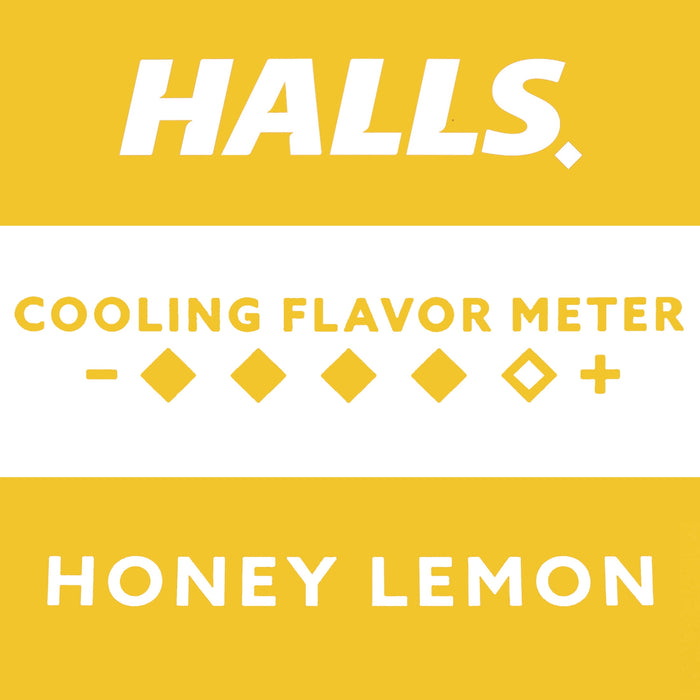 HALLS Relief Honey Lemon Flavor Cough Drops, 1 Bag (30 Total Drops)