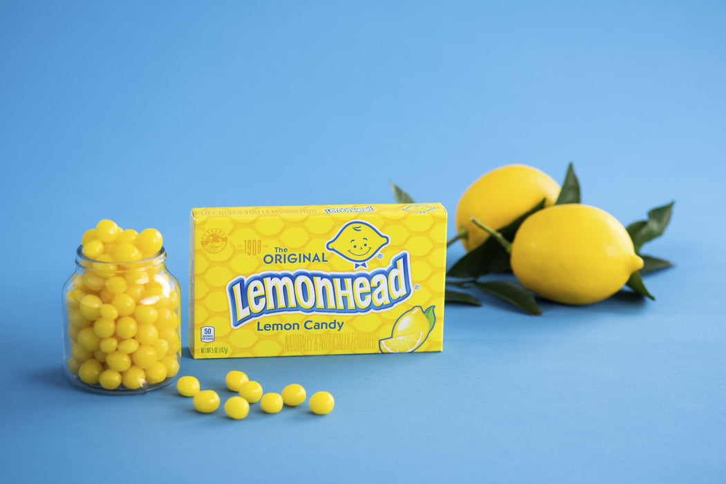 LemonHead The Original Hard Lemon Candy, Gluten Free and Fat Free,  5oz Theater Box