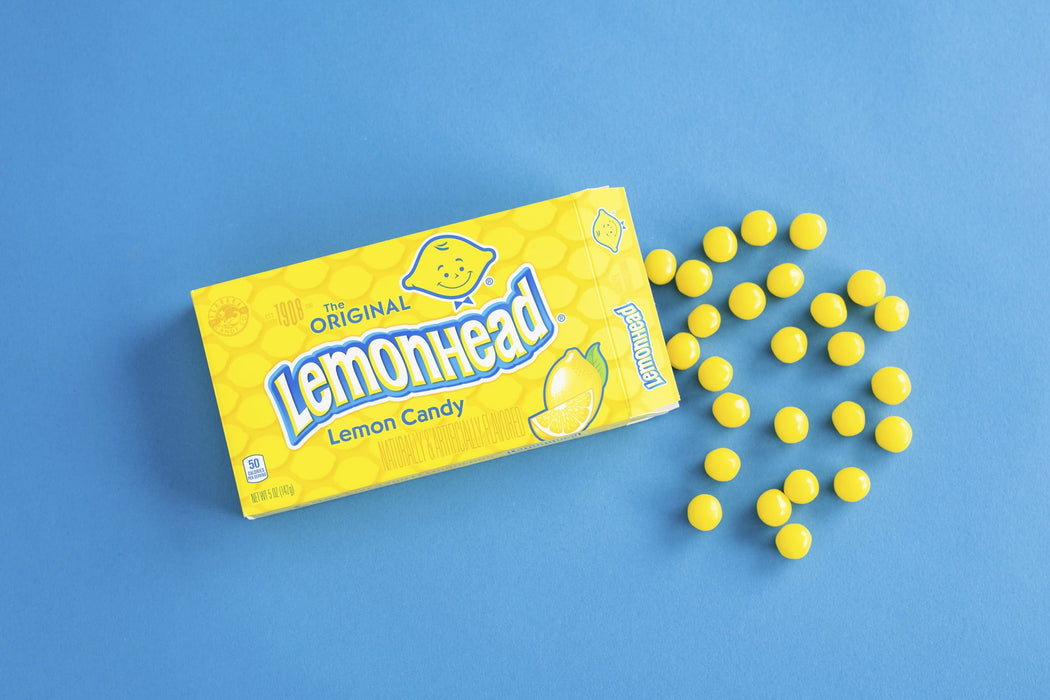LemonHead The Original Hard Lemon Candy, Gluten Free and Fat Free,  5oz Theater Box