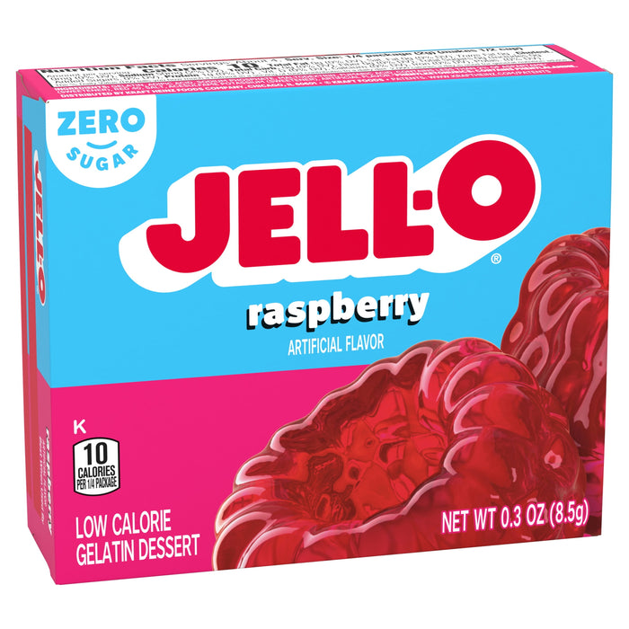 Jell-O Raspberry Sugar-Free Gelatin Mix (0.3 oz Boxes)
