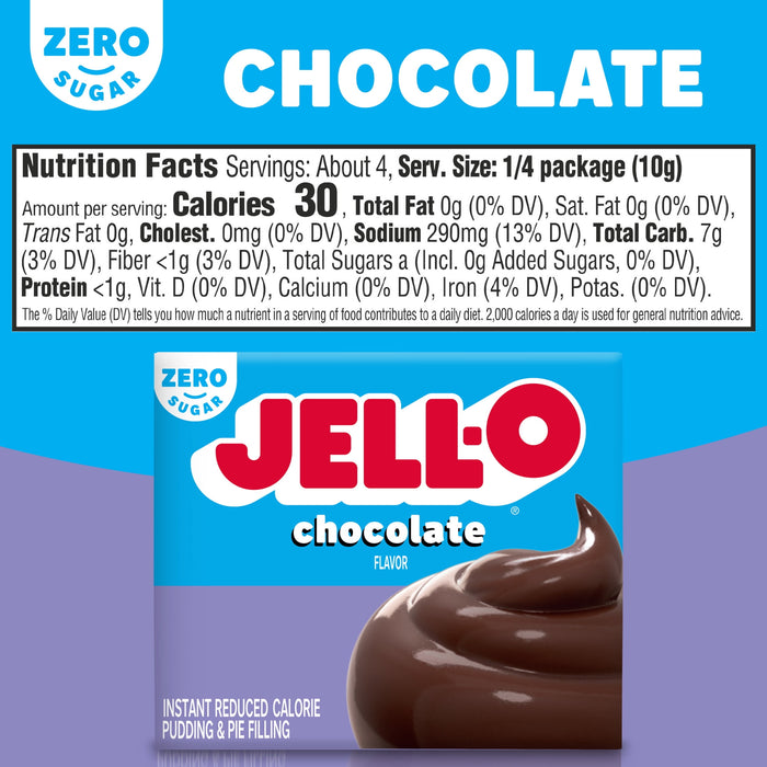 Jell-O Sugar-Free Chocolate Instant Pudding Mix 1.4 Ounce Box