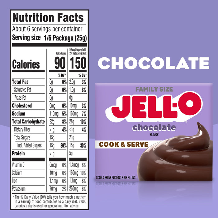 Jell-O Chocolate Cook and Serve Pudding & Pie Filling, 5 oz