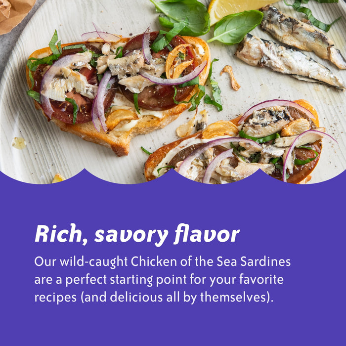 Chicken of the Sea Sardines in Water, Wild Caught, 3.75 oz. Can