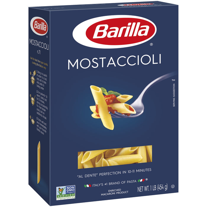 Barilla Mostaccioli Pasta - Non-GMO Pasta, 16 oz. box