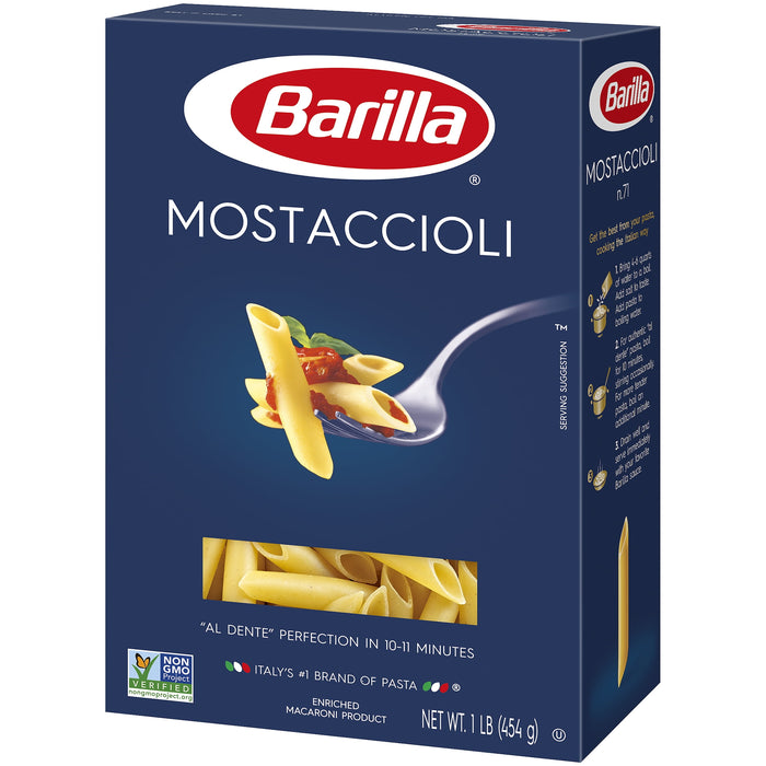 Barilla Mostaccioli Pasta - Non-GMO Pasta, 16 oz. box