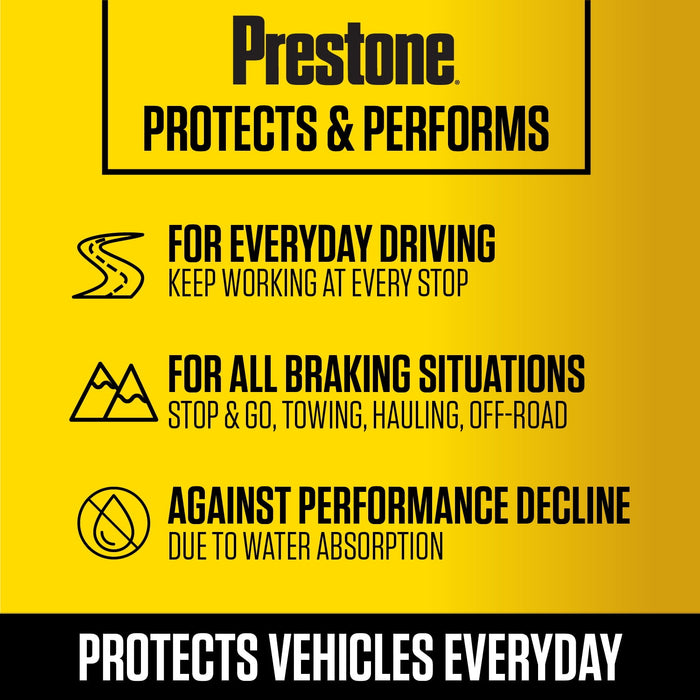 Prestone Synthetic Hi Temp DOT 3 Brake Fluid, 12 fl. oz