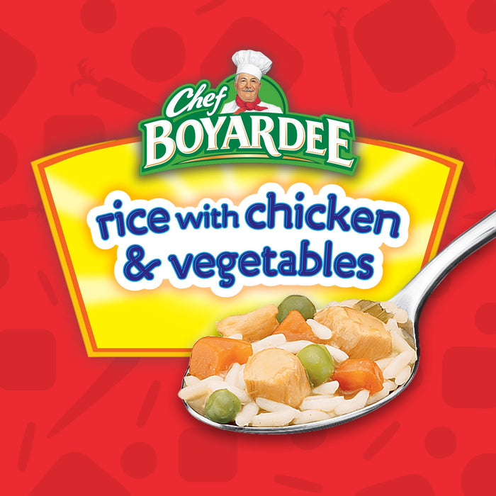 Chef Boyardee Rice with Chicken & Vegetables, 7.25-Ounce Microwavable Bowls
