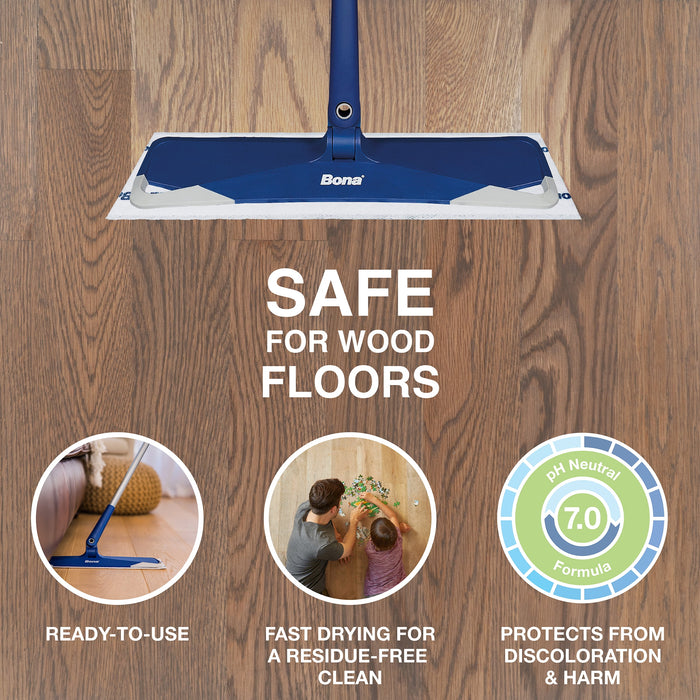 Bona Cleaning Products Mop Refill Wood Surface Wet Mopping Disposable Cleaning Pads - Unscented, 12 ct