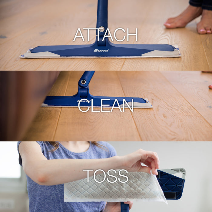 Bona Cleaning Products Mop Refill Wood Surface Wet Mopping Disposable Cleaning Pads - Unscented, 12 ct