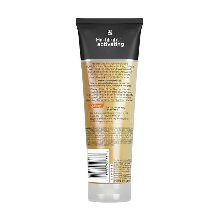John Frieda Sheer Blonde Highlight Activating Conditioner (for Darker Blondes), 8.45 Ounces