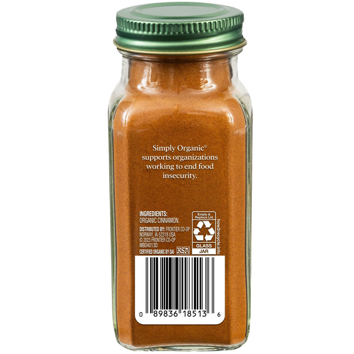 Simply Organic Cinnamon Ground Certified Organic, 2.45-Ounce Container