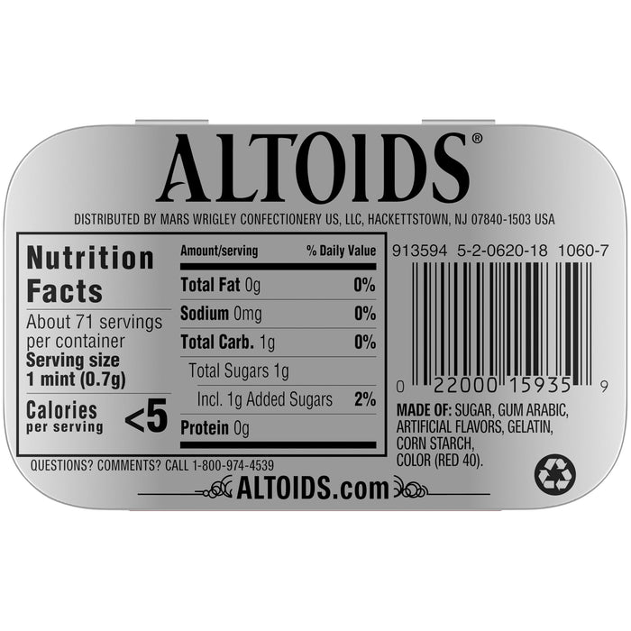Altoids Curiously Strong Mints, Cinnamon, 1.76-Ounce Tins