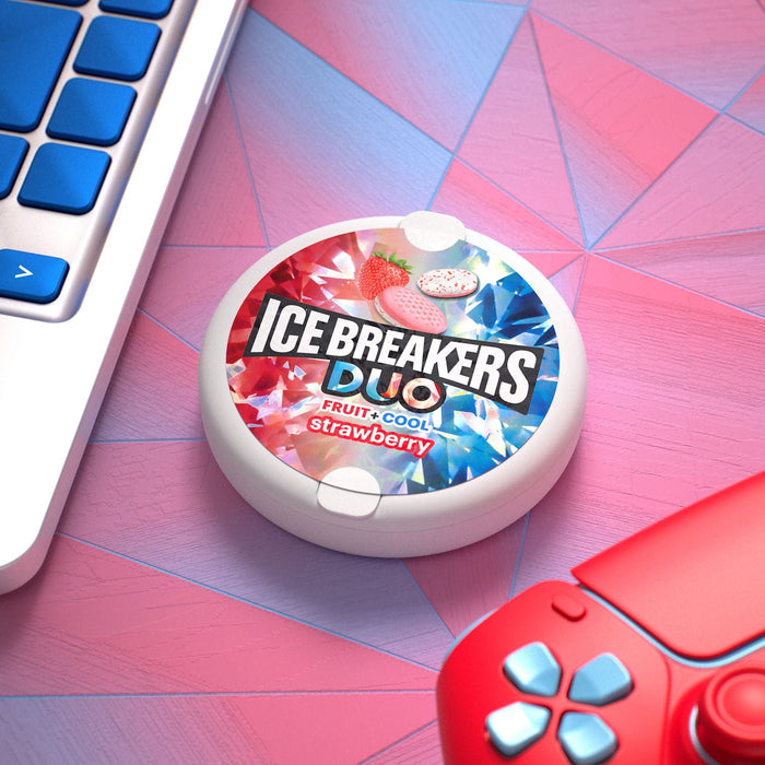 ICE BREAKERS Fruit + Cool Mints, Strawberry, 1.3-Ounce Containers