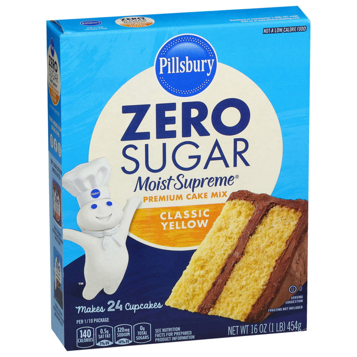 Pillsbury Moist Supreme Sugar Free Classic Yellow Premium Cake Mix, 16-Ounce