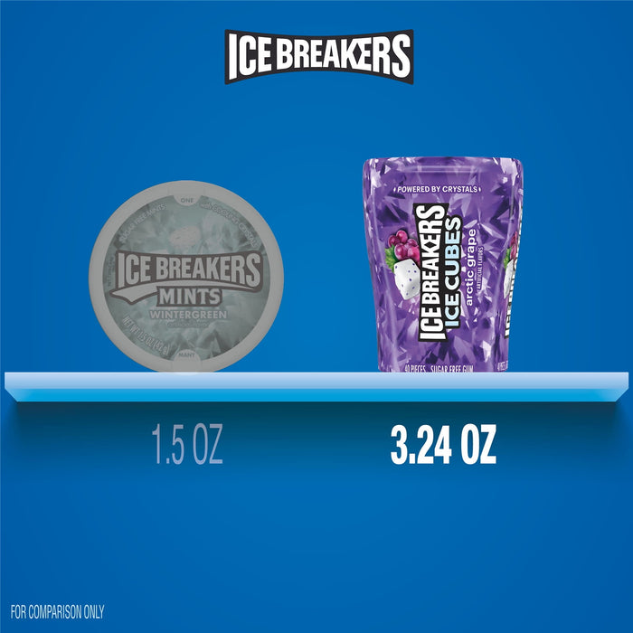 Ice Breakers Ice Cubes Arctic Grape Sugar Free Chewing Gum 3.24 oz Bottle 40