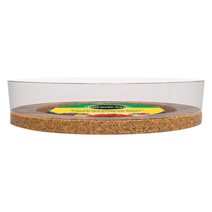 Miracle-Gro SMGCKV06 6"" Hybrid Cork/Plastic Saucer, 6 inch, Clear