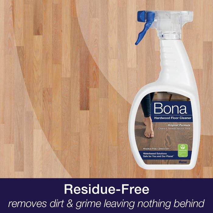 Bona Hardwood Floor Cleaner Spray, Unscented, Residue-Free, Household Floor Cleaning Solution for Wood Floors 32 fl. oz